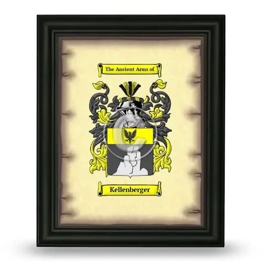 Kellenberger Coat of Arms Framed - Black