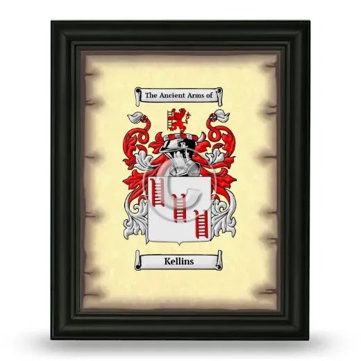 Kellins Coat of Arms Framed - Black