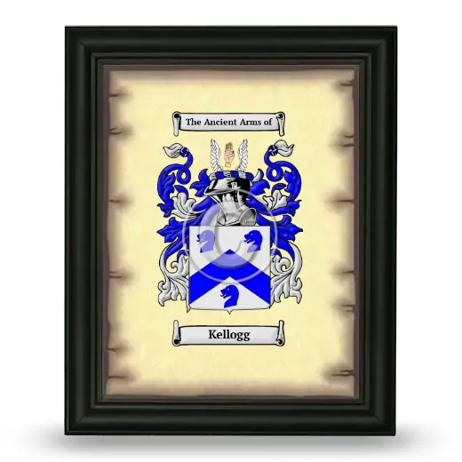 Kellogg Coat of Arms Framed - Black