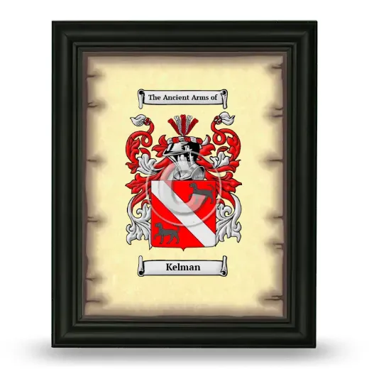 Kelman Coat of Arms Framed - Black