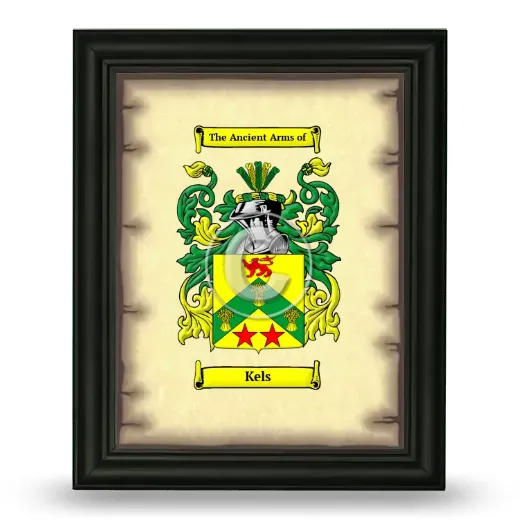 Kels Coat of Arms Framed - Black