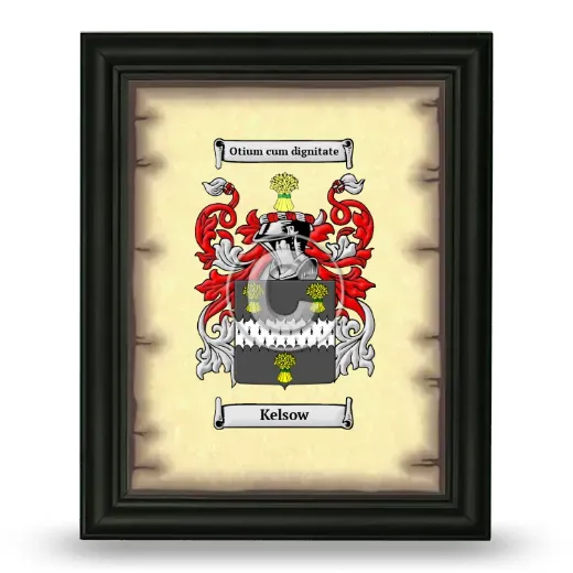Kelsow Coat of Arms Framed - Black