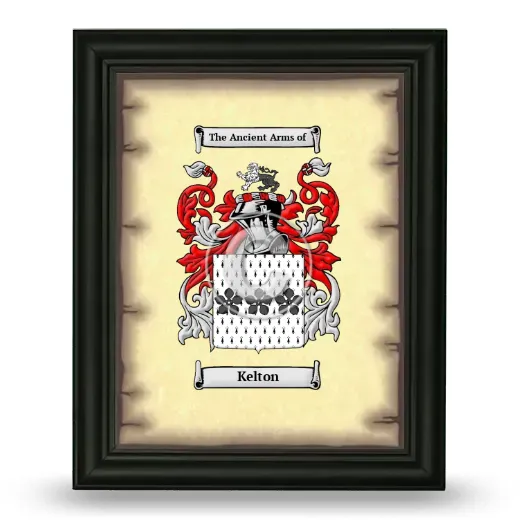 Kelton Coat of Arms Framed - Black