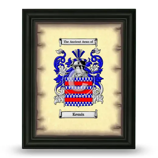 Kemis Coat of Arms Framed - Black