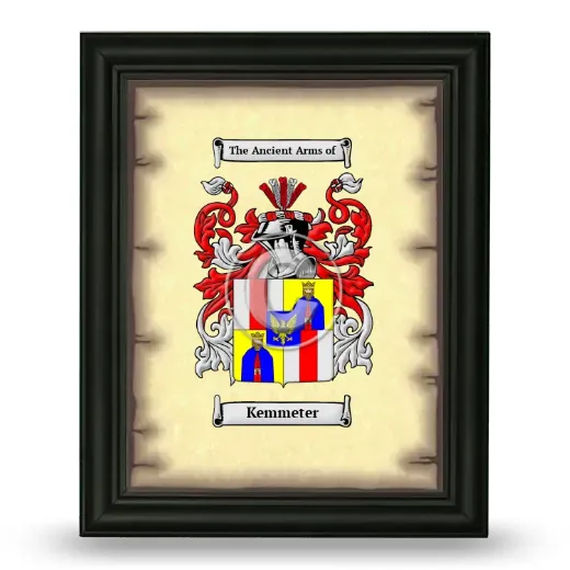 Kemmeter Coat of Arms Framed - Black