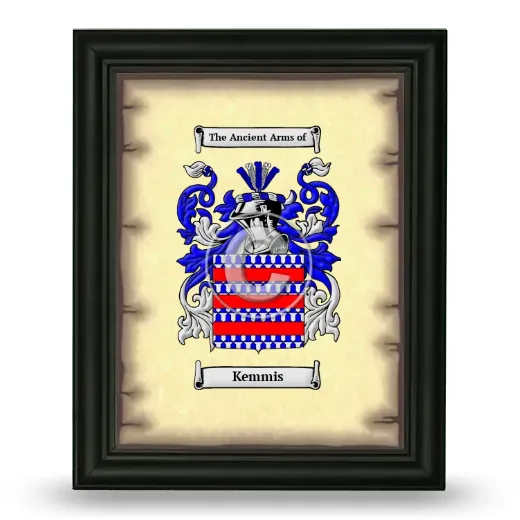 Kemmis Coat of Arms Framed - Black