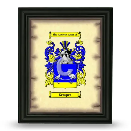 Kemper Coat of Arms Framed - Black