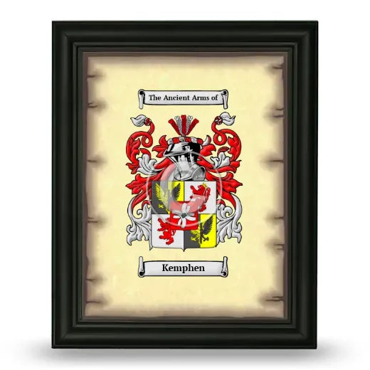 Kemphen Coat of Arms Framed - Black
