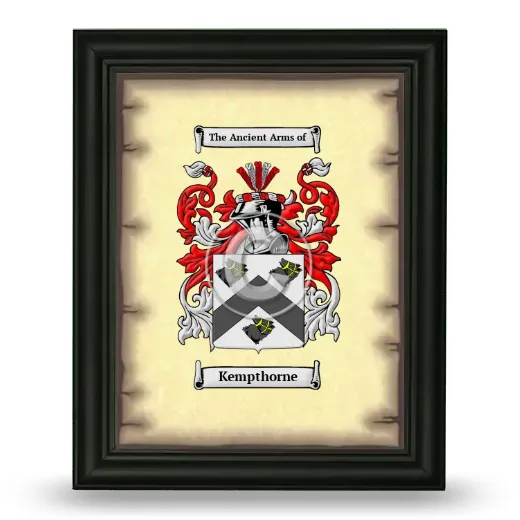 Kempthorne Coat of Arms Framed - Black
