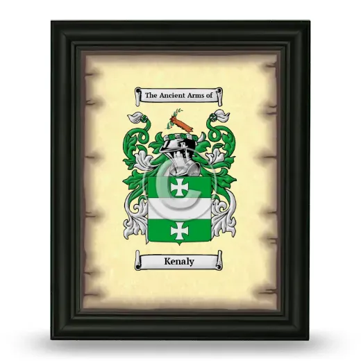 Kenaly Coat of Arms Framed - Black