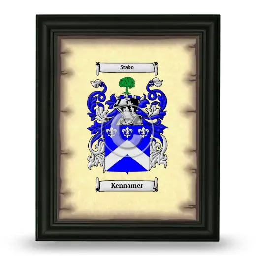 Kennamer Coat of Arms Framed - Black