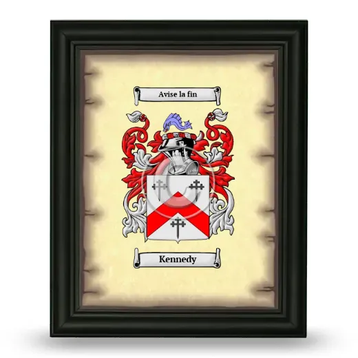 Kennedy Coat of Arms Framed - Black
