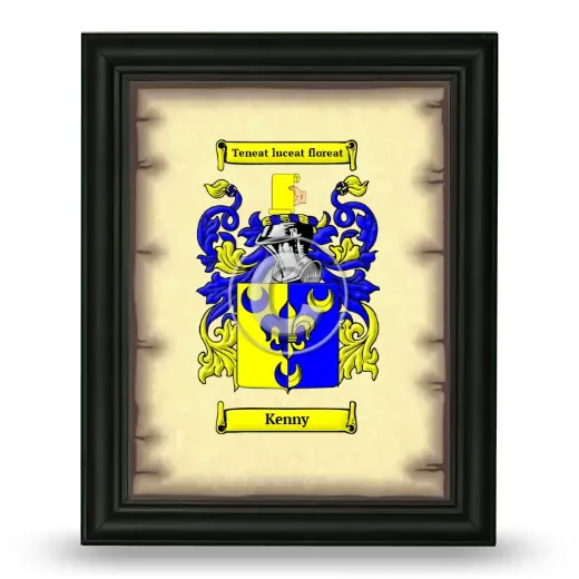 Kenny Coat of Arms Framed - Black