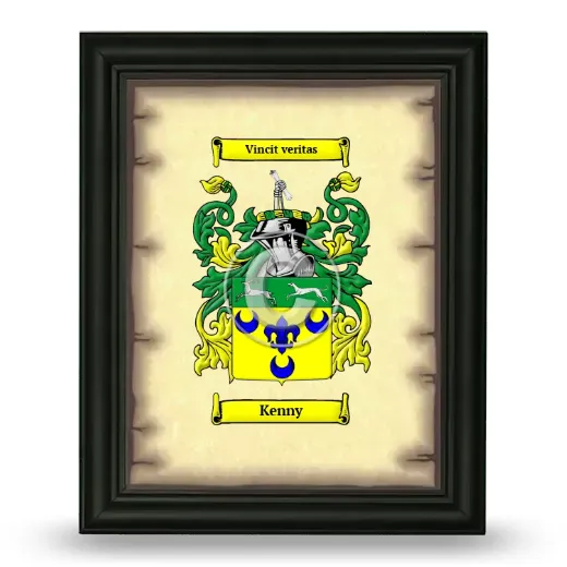 Kenny Coat of Arms Framed - Black
