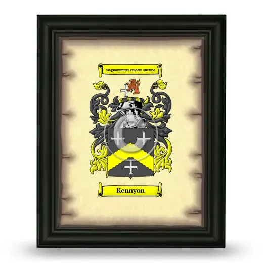 Kennyon Coat of Arms Framed - Black