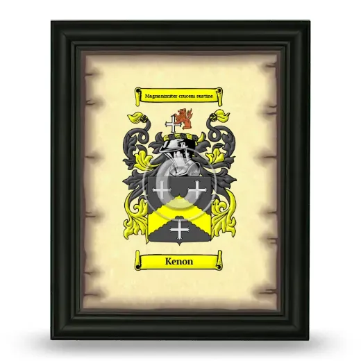 Kenon Coat of Arms Framed - Black