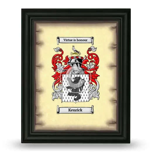 Kenrick Coat of Arms Framed - Black