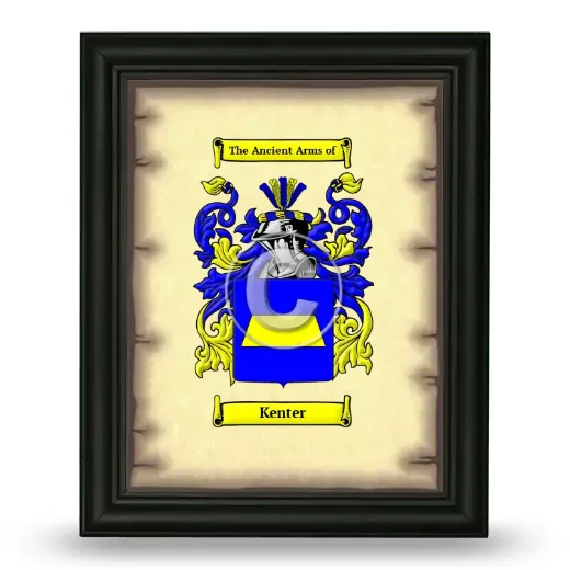 Kenter Coat of Arms Framed - Black