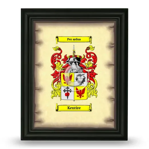 Kentire Coat of Arms Framed - Black