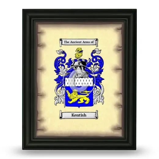 Kentish Coat of Arms Framed - Black
