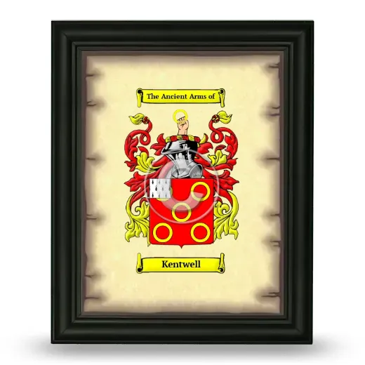 Kentwell Coat of Arms Framed - Black
