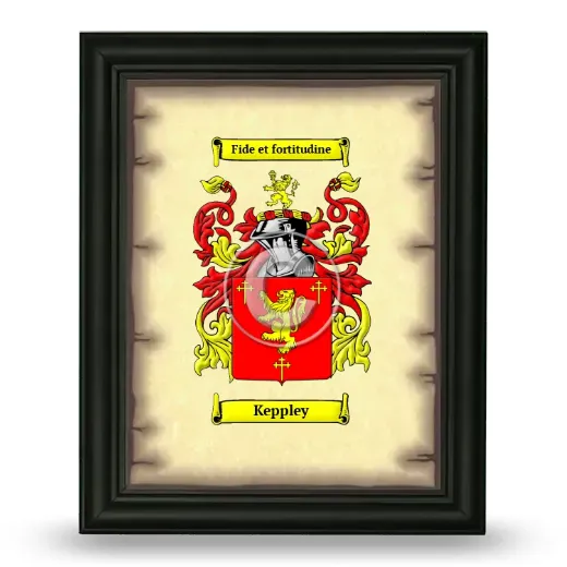 Keppley Coat of Arms Framed - Black