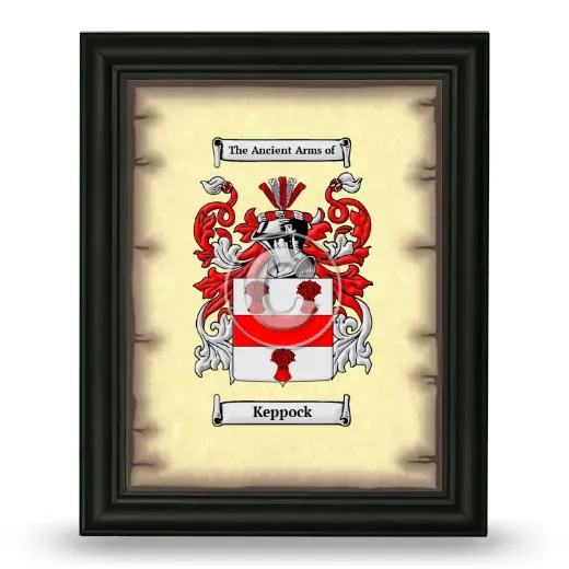 Keppock Coat of Arms Framed - Black
