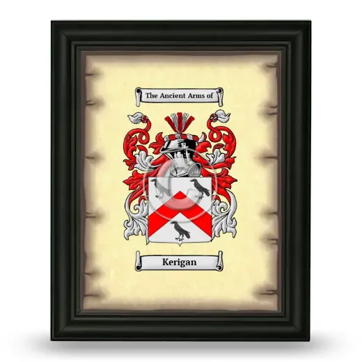 Kerigan Coat of Arms Framed - Black