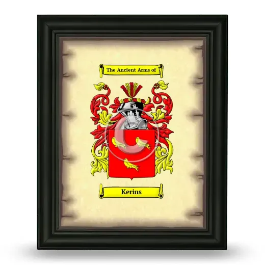 Kerins Coat of Arms Framed - Black