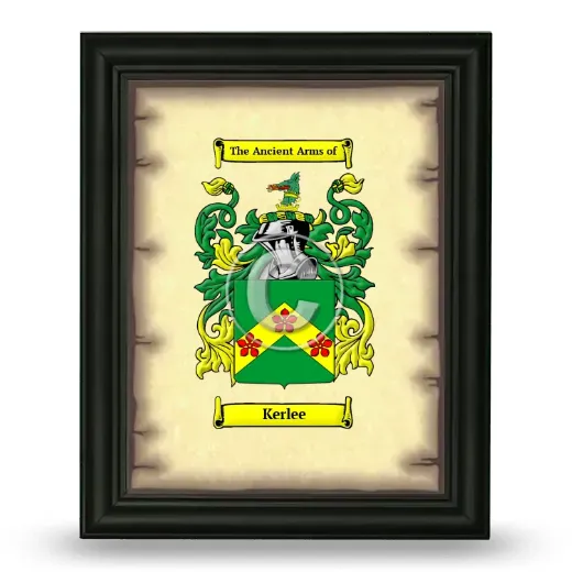Kerlee Coat of Arms Framed - Black