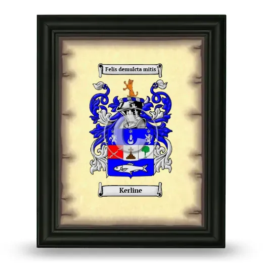 Kerline Coat of Arms Framed - Black