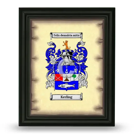 Kerling Coat of Arms Framed - Black