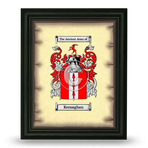 Kernaghan Coat of Arms Framed - Black