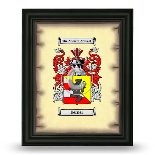Kerner Coat of Arms Framed - Black