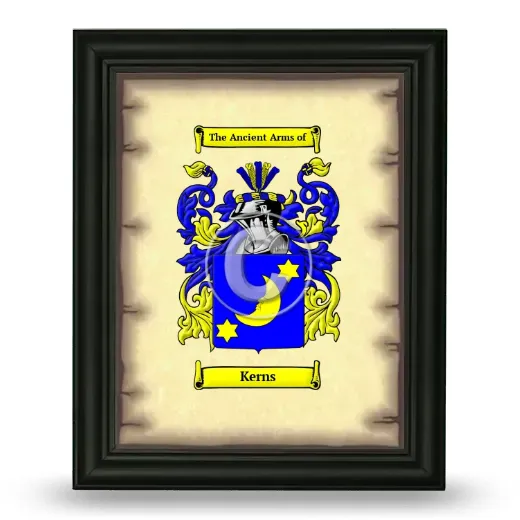Kerns Coat of Arms Framed - Black
