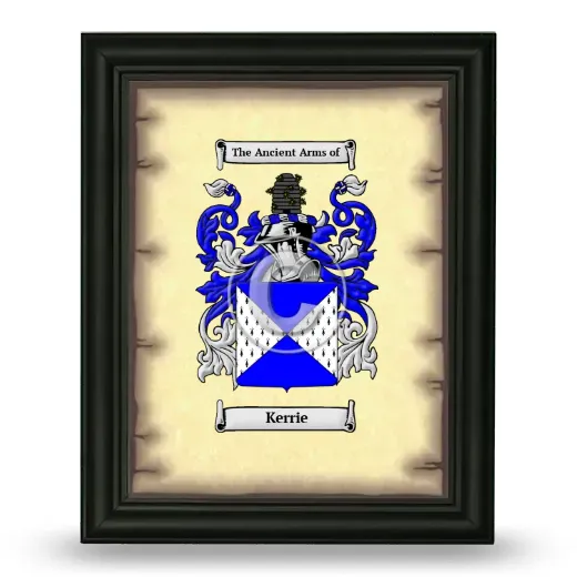 Kerrie Coat of Arms Framed - Black