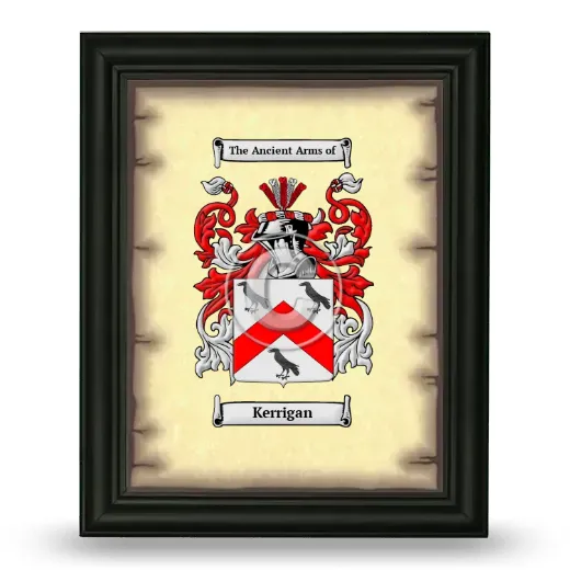 Kerrigan Coat of Arms Framed - Black