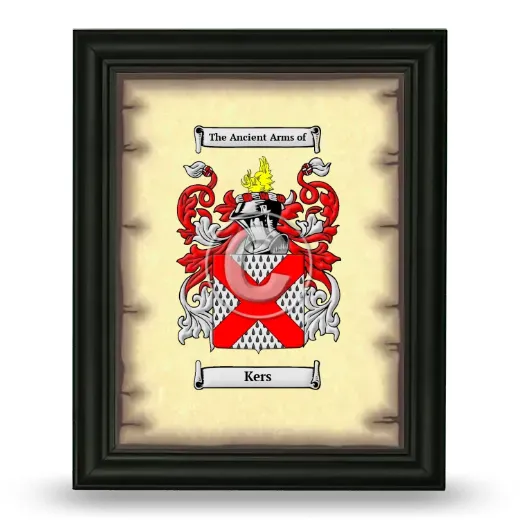 Kers Coat of Arms Framed - Black