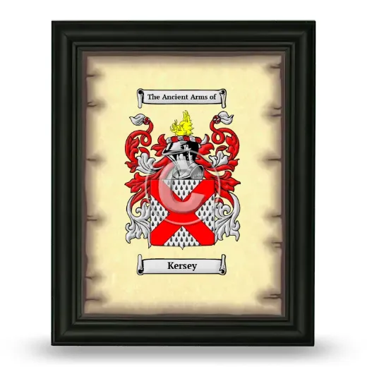 Kersey Coat of Arms Framed - Black