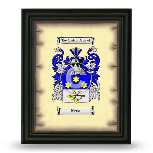 Kerst Coat of Arms Framed - Black