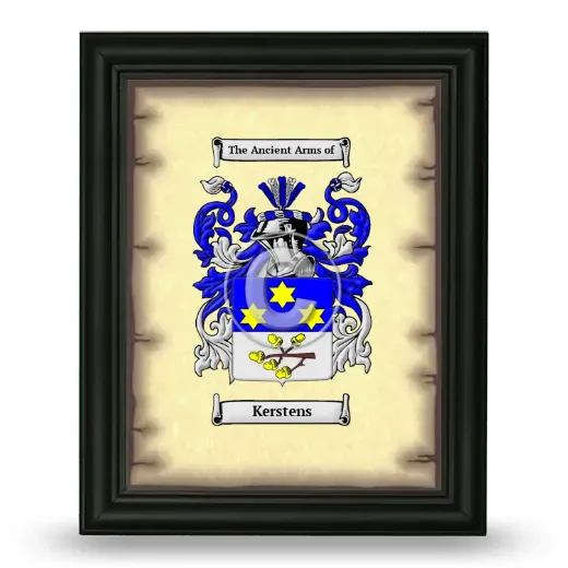 Kerstens Coat of Arms Framed - Black
