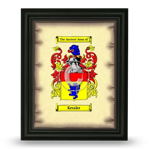 Kessler Coat of Arms Framed - Black
