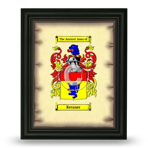 Kessner Coat of Arms Framed - Black