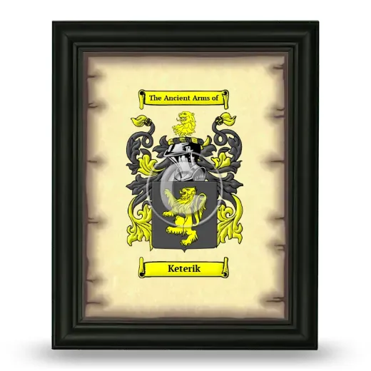 Keterik Coat of Arms Framed - Black