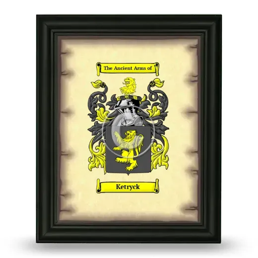 Ketryck Coat of Arms Framed - Black