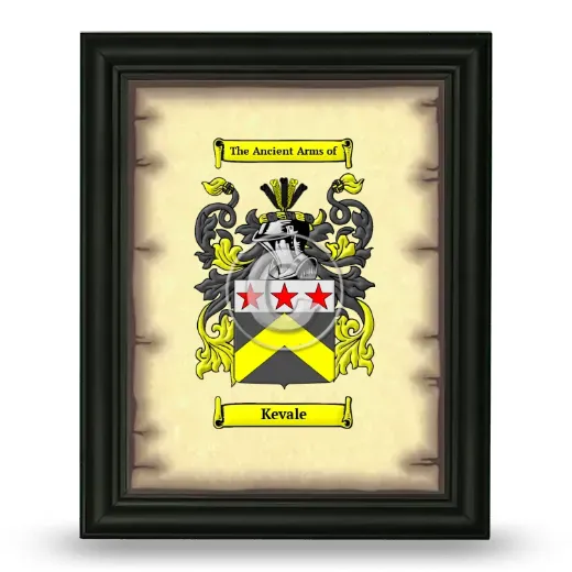 Kevale Coat of Arms Framed - Black
