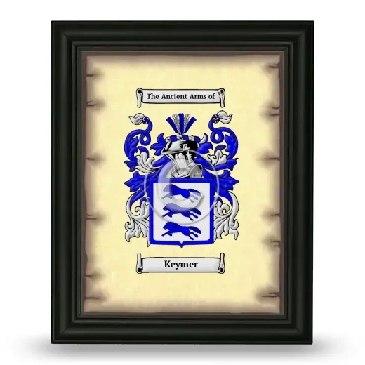 Keymer Coat of Arms Framed - Black