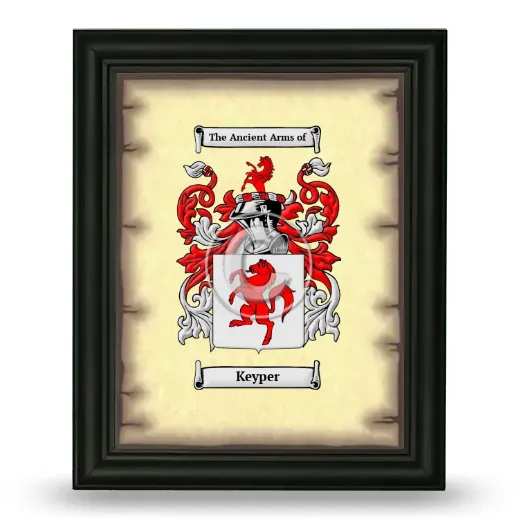 Keyper Coat of Arms Framed - Black