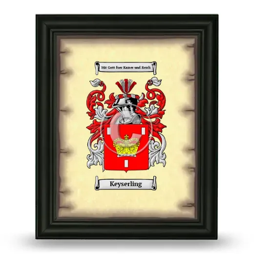 Keyserling Coat of Arms Framed - Black
