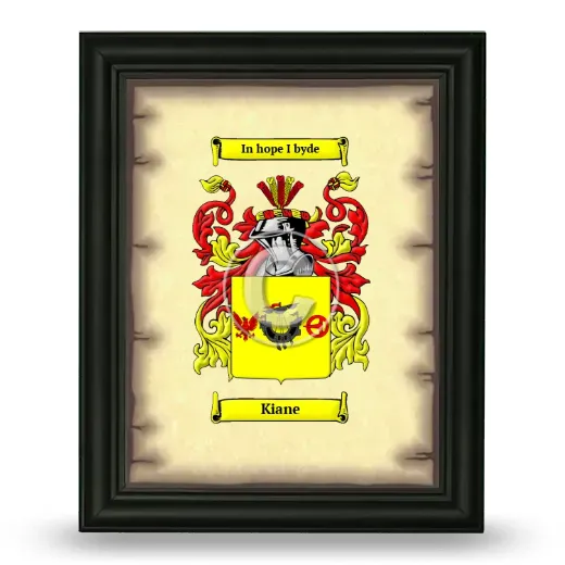 Kiane Coat of Arms Framed - Black